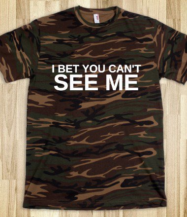 camouflage shirt with text